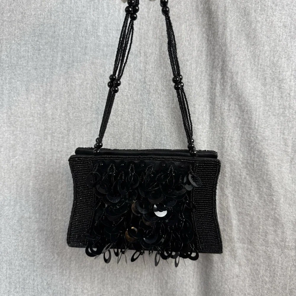 New York &‎ Co Sequin disc beaded evening bag